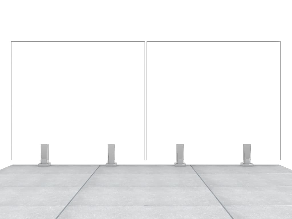 Garde-corps terrasse GLASSFIT CC-782 int&eacute;rieur de face